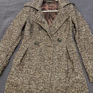 Tweed Peacoat United colors of Bennetton size 38